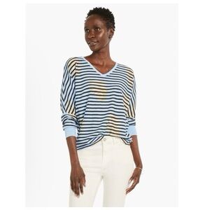 Nic+Zoe Stamped Stripes Sweater Women's Petite Medium
